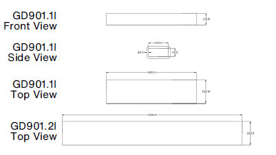 Zehnder GD rectangular ducting, insulated GD9 duct 220x90 mm