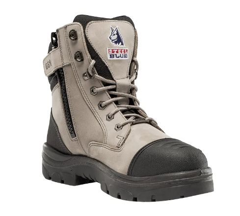 Steel Blue Mens Work Boots Southern Cross Zip Scuff Slate S3