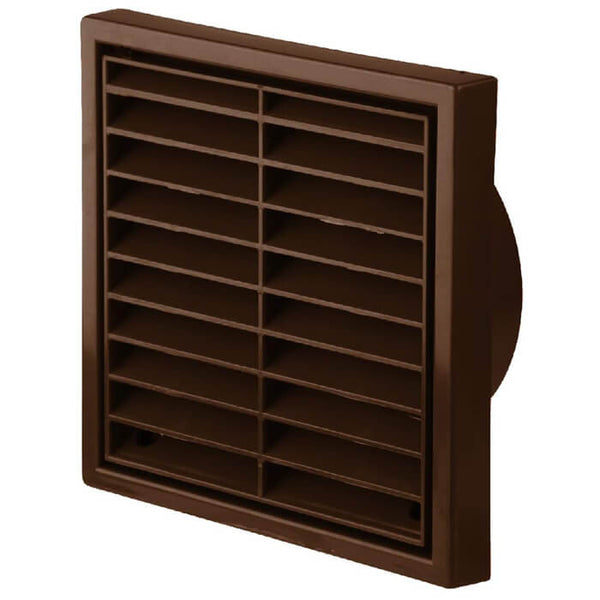 125mm or 5" External grille with spigot  brown