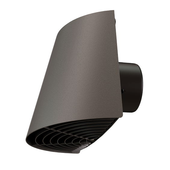 Ubbink Contego Wall Terminal 125mm Black Grey