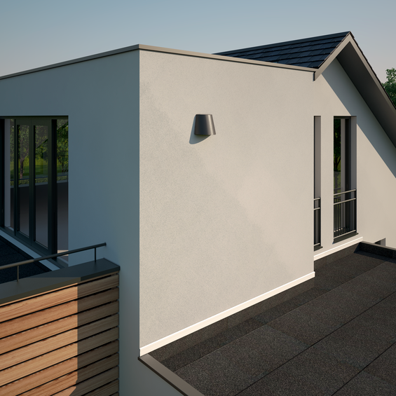 Ubbink Contego Wall Terminal 160mm Black Grey