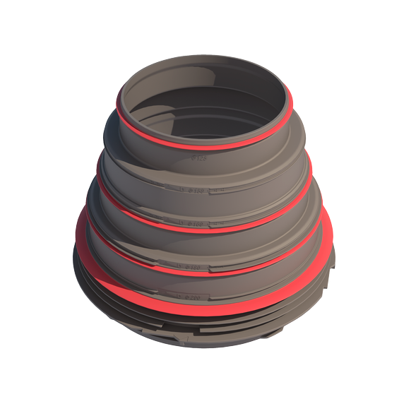 Ubbink Air Excellent DBOX stepped adaptor 125-150-160-180-200