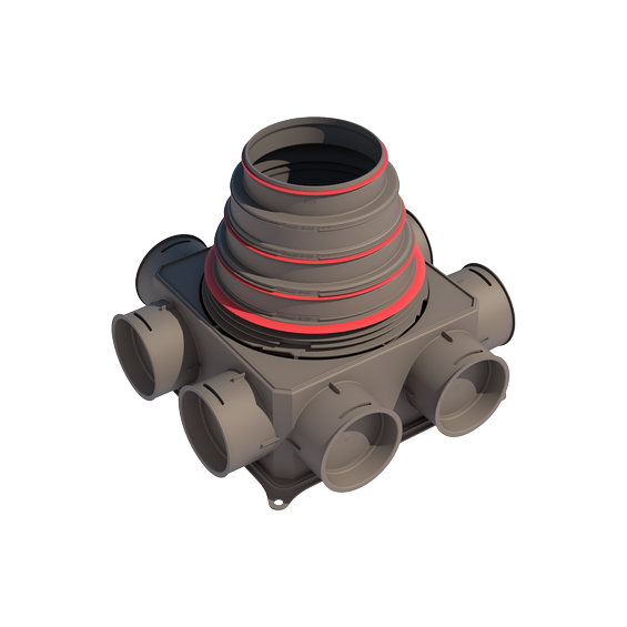 Ubbink Air Excellent distribution box DB208V125-200 8 Connections