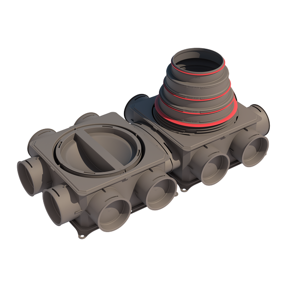 Ubbink Air Excellent Distribution Box DB212V125-200HE 12 Connections