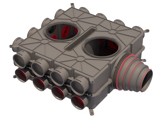 Ubbink Air Excellent Distribution Box DB824 125-200 24 Connections