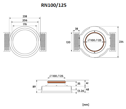 Ergovent Rondo Ventilation Diffuser - 100/125/150/160mm Sizes Available