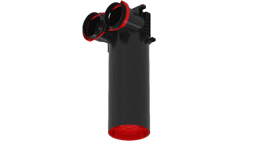 Zehnder Housing TVA-P75, Dia 125mm Valve-2x Dia 75mm Ports, 300mm Length