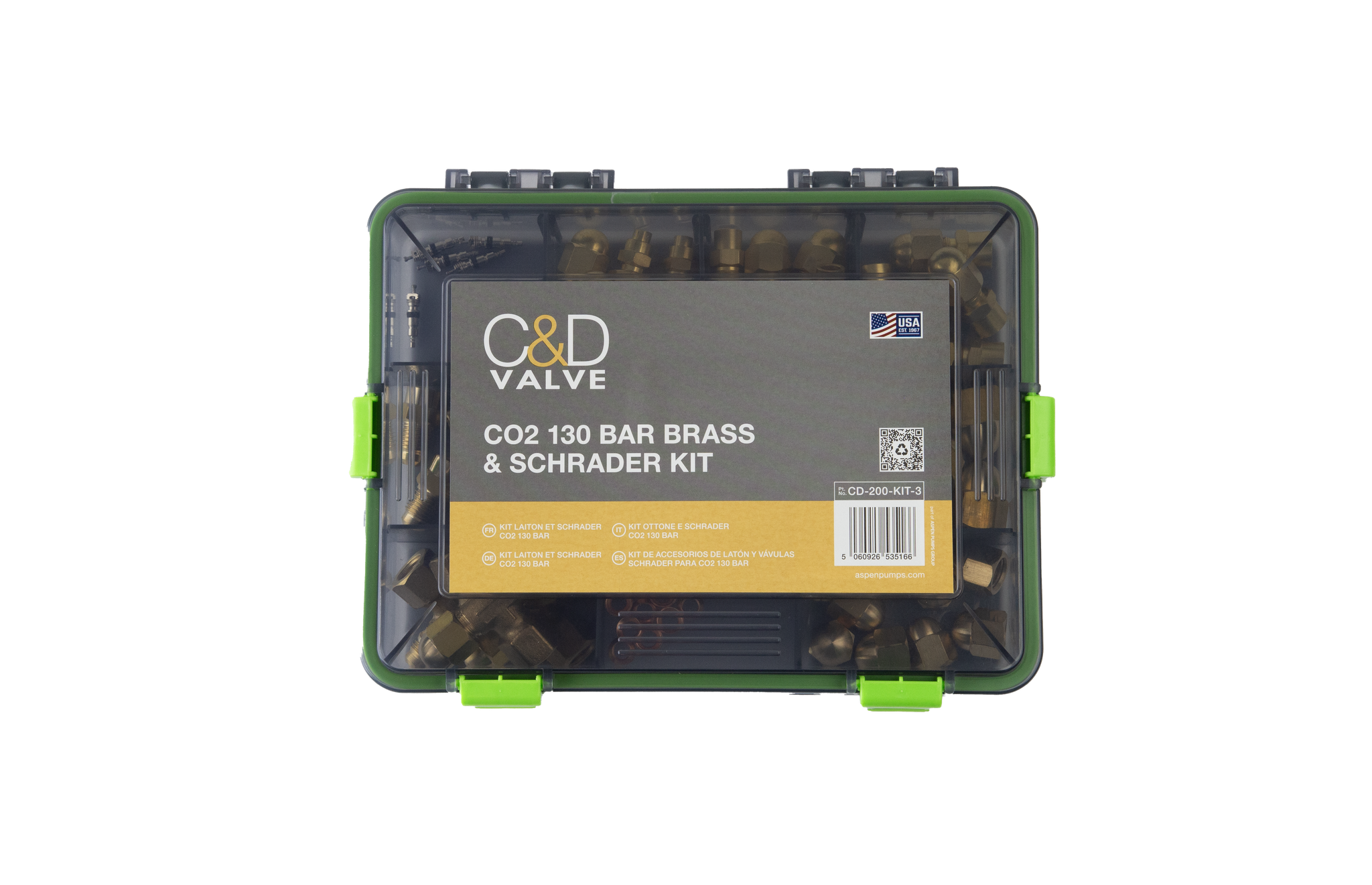 Co2 130 Bar Brass & Schrader Kit CD-200-KIT-3