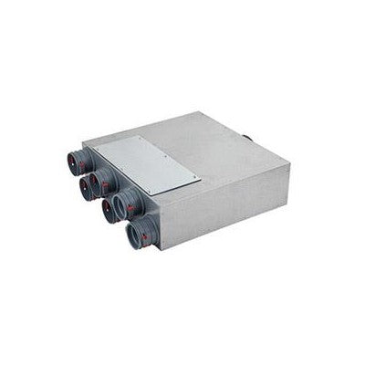 AirflexPro 6 Spigot In-Line Distribution Box, Round Spigots and Sound insulation Fitted - Slimline