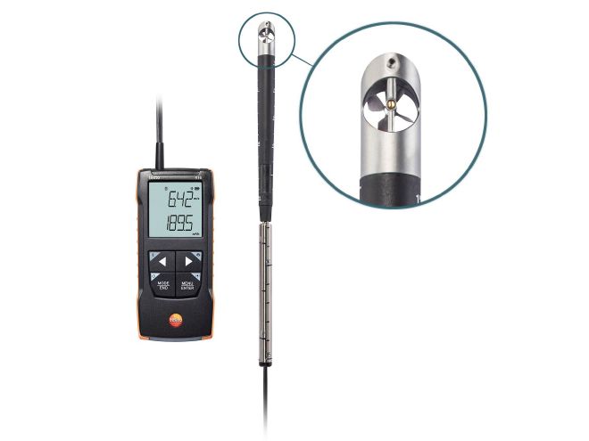 Testo 416 - Digital 16 mm Vane Anemometer with App Connection