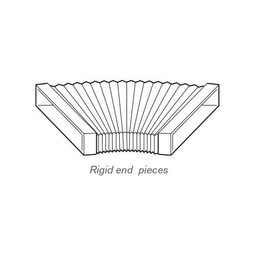 GD rectangular ducting, GD8 flexible bend, rigid ends, 1.5m