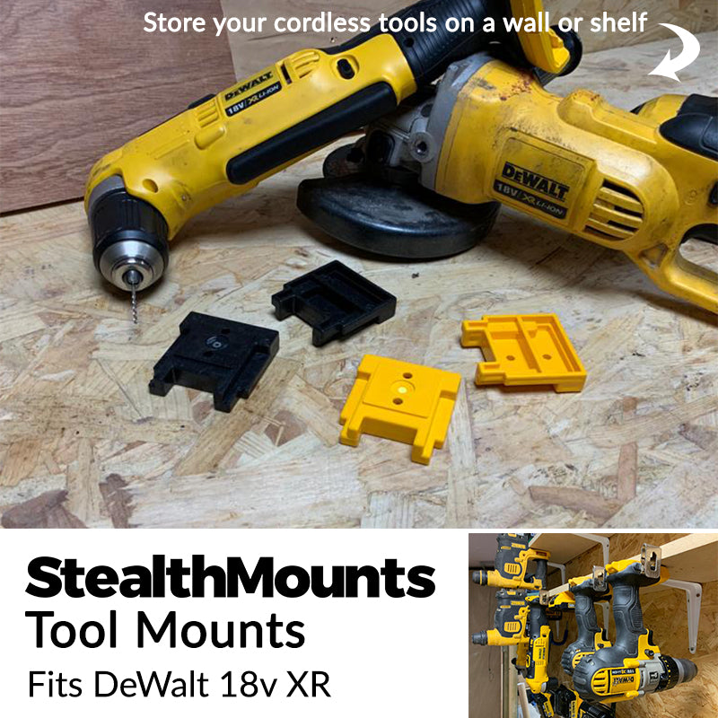 StealthMounts Yellow Tool Mounts for DeWalt XR