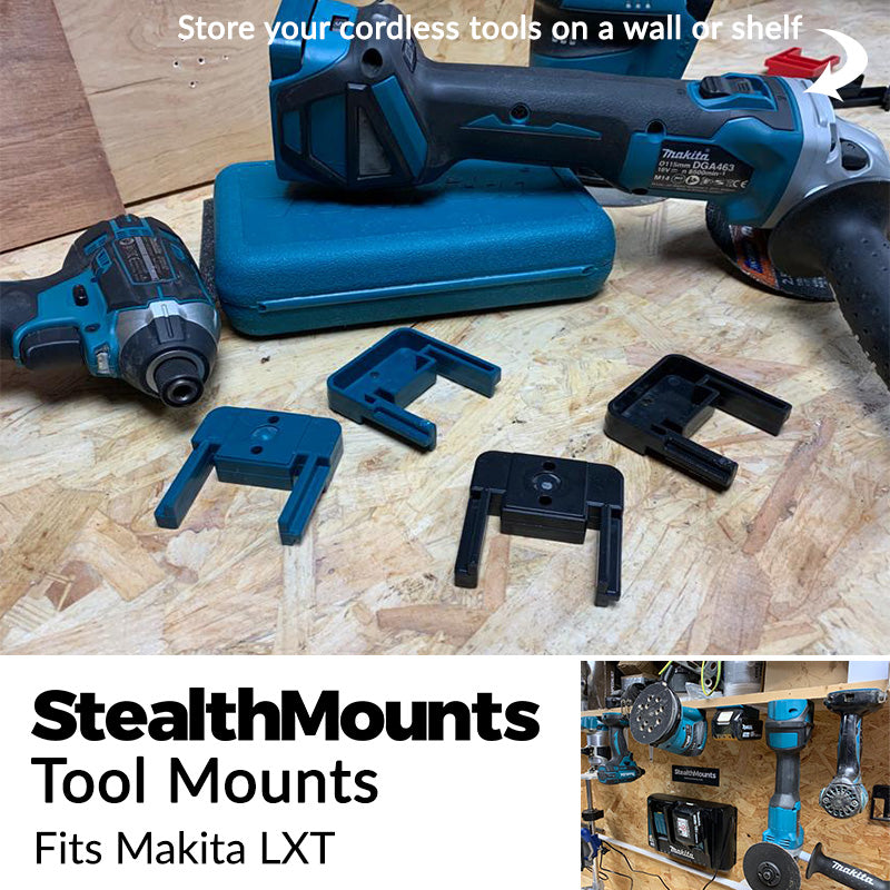 StealthMounts Blue Tool Mounts for Makita LXT