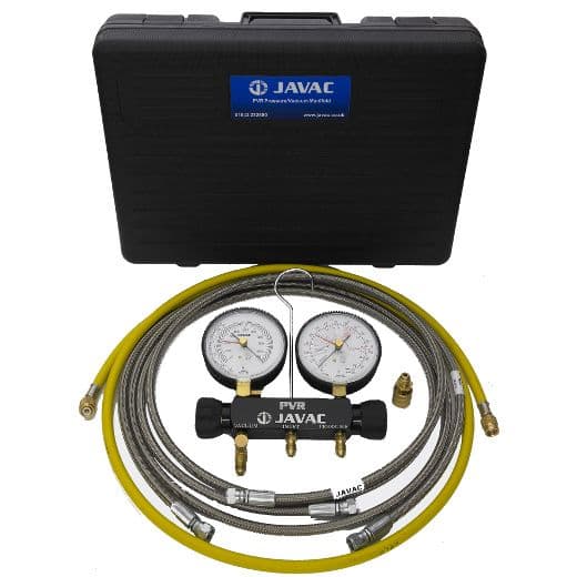 Javac PVR Nitrogen Pressure & Vacuum Manifold Set with Hoses & Adaptor