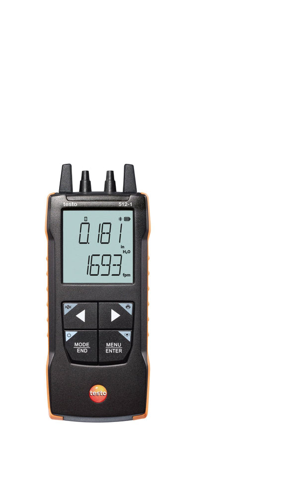 Testo 512-1 - Digital differential pressure measuring instrument with App connection